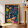 vivid world expressionism striking poster bold green blue hues perfect piece wall art space unique gift lovers today available unmounted print