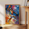 world expressionism stunning green blue poster splash color wall art collection unique gift print sizes A4 cm A0 perfect artwork space
