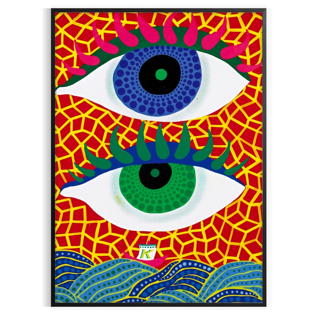 Eyes Yayoi Kusama Art Travel Poster High Quality Frame Premium Print Home Decor Color