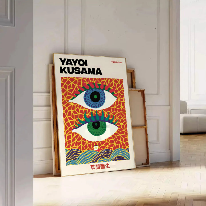 Eyes Yayoi Kusama Art Print Travel Poster High Quality Frame Premium Print Home Decor Color