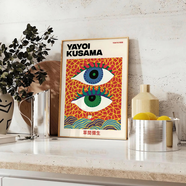 Eyes Yayoi Kusama Art Print Travel Poster High Quality Frame Premium Print Home Decor Color