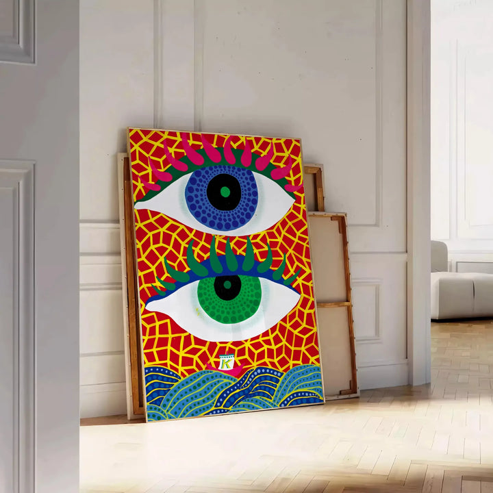 Eyes Yayoi Kusama Art Travel Poster High Quality Frame Premium Print Home Decor Color