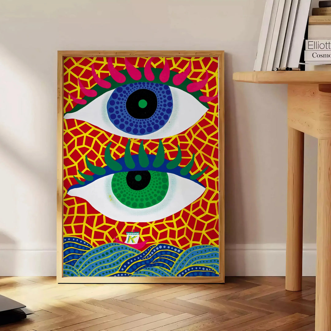 Eyes Yayoi Kusama Art Travel Poster High Quality Frame Premium Print Home Decor Color