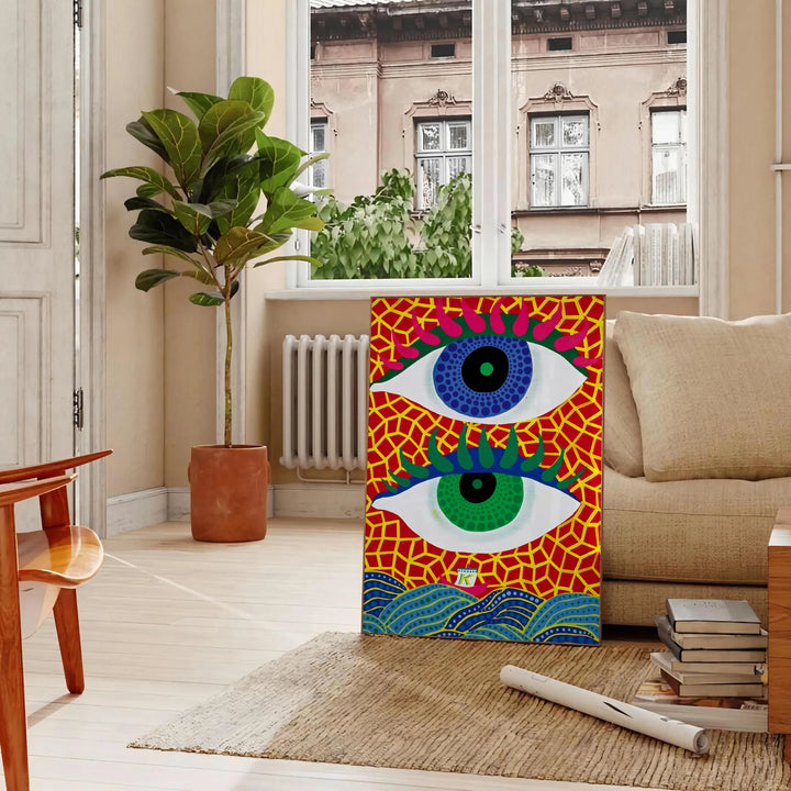 Eyes Yayoi Kusama Art Travel Poster High Quality Frame Premium Print Home Decor Color