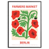 charm vintage botanical prints farmer market poster vibrant green red hues wall art thoughtful gift artwork fresh touch space sizes A4 cm A0