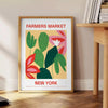 space vibrant Farmer Market Botanical Poster greens rich oranges fresh organic feel decor wall art thoughtful gift artwork natural touch sizes A4 cm A0