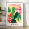 space vibrant Farmer Market Botanical Poster greens rich oranges fresh organic feel decor wall art thoughtful gift artwork natural touch sizes A4 cm A0