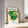 space vibrant Farmer Market Botanical Poster lush green orange hues wall art perfect nature lovers unique gift ideal size A4 cm A0 room charm
