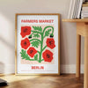 charm vintage botanical prints farmer market poster vibrant green red hues wall art thoughtful gift artwork fresh touch space sizes A4 cm A0