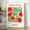 charm vintage botanical prints farmer market poster vibrant green red hues wall art thoughtful gift artwork fresh touch space sizes A4 cm A0