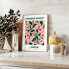 vibrant essence farmer market space stunning poster lush greens warm oranges artwork perfect unique gift accent wall art unframed formats ideal print nature lovers