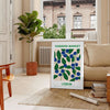 vibrant Farmer Market Plant Art Poster lush green blue hues wall collection unique gift space artwork unframed options style