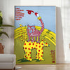Affiche captivante festival arts vintage nuances vibrantes vert bleu une touche rétro intérieur parfait passionnés art disponible cadre
