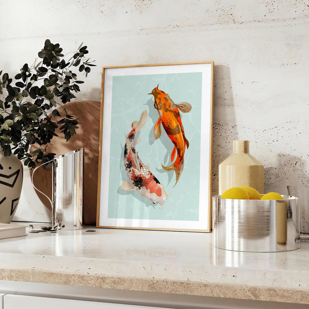 Fish Animal Poster Travel Poster High Quality Frame Premium Print Home Decor Color