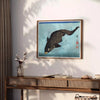 elegance vintage Japanese fish poster tranquil shades green blue captivating artwork perfect space thoughtful gift wall art collection various sizes A4 cm A0