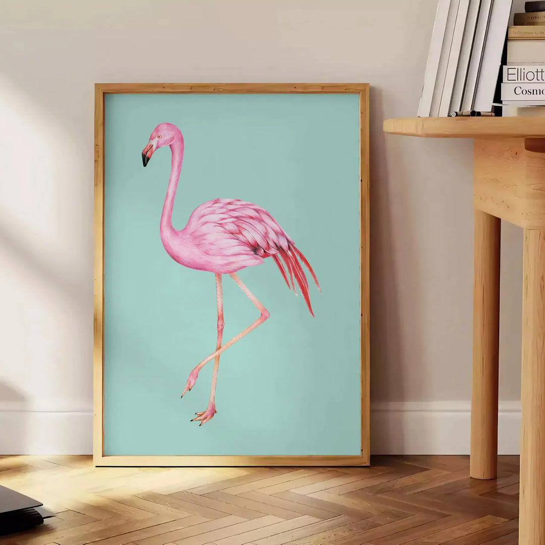 Flamingo Animal Art Print Travel Poster High Quality Frame Premium Print Home Decor Color