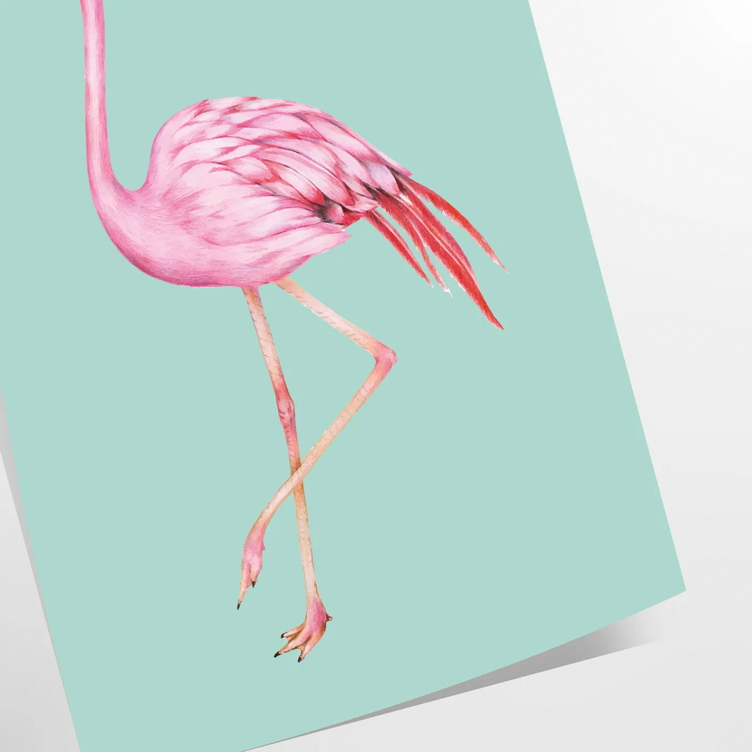 Flamingo Animal Art Print Travel Poster High Quality Frame Premium Print Home Decor Color