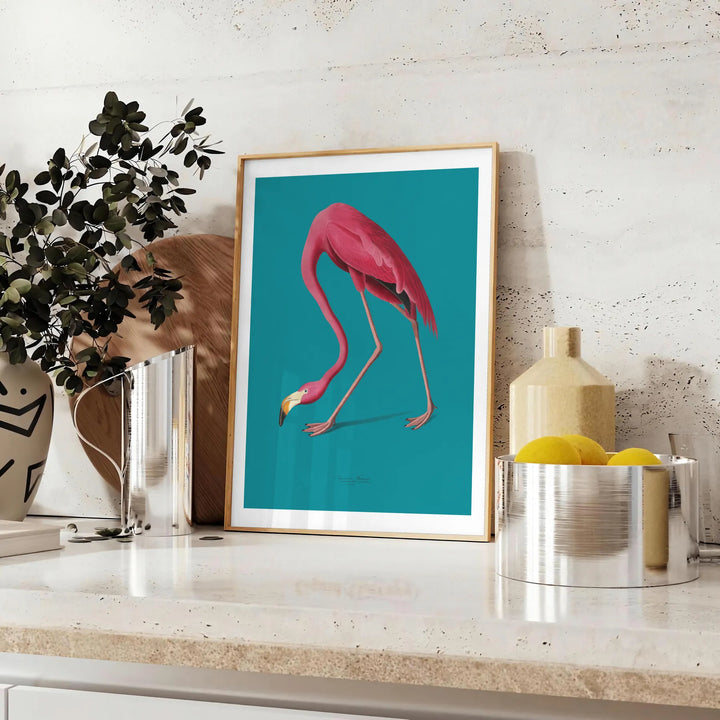 Flamingo Animal Art Travel Poster High Quality Frame Premium Print Home Decor Color