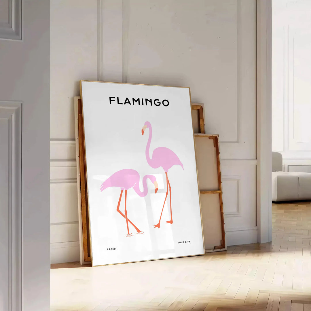 Flamingo Animal Poster Travel Poster High Quality Frame Premium Print Home Decor Color