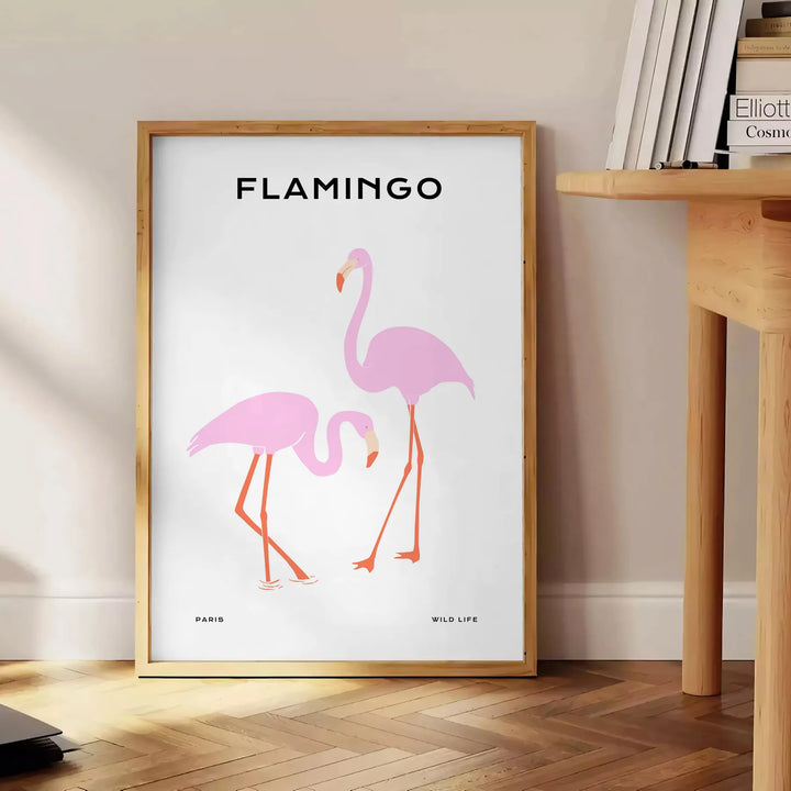 Flamingo Animal Poster Travel Poster High Quality Frame Premium Print Home Decor Color