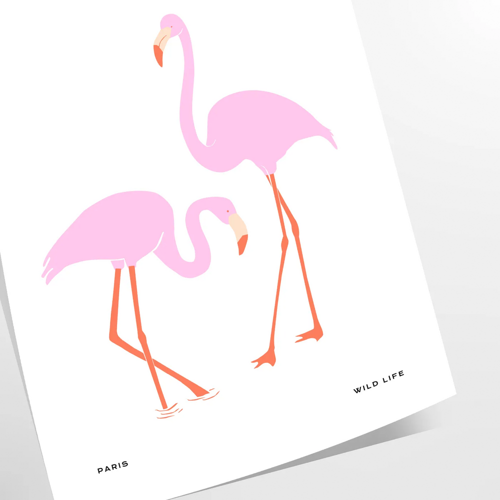 Flamingo Animal Poster Travel Poster High Quality Frame Premium Print Home Decor Color