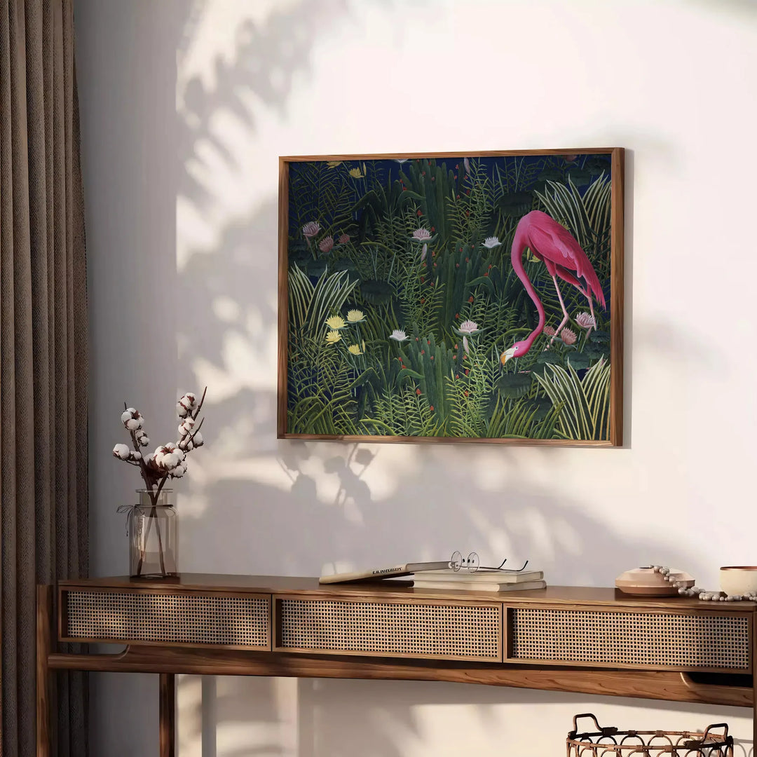 Flamingo Animal Print Travel Poster High Quality Frame Premium Print Home Decor Color