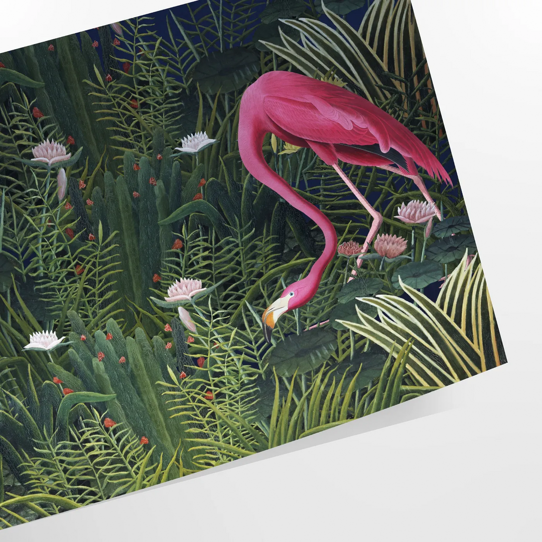 Flamingo Animal Print Travel Poster High Quality Frame Premium Print Home Decor Color