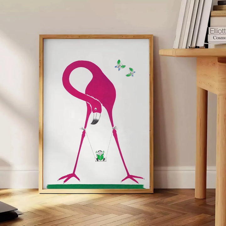 Flamingo Wildlife Print Travel Poster High Quality Frame Premium Print Home Decor Color