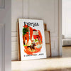 stunning Florida vintage travel poster state charm shades black brown wall art unique gift captivating artwork space sizes A4 cm A0