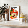 stunning Florida vintage travel poster state charm shades black brown wall art unique gift captivating artwork space sizes A4 cm A0