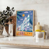nostalgic charm Sunshine State Florida Vintage Travel Poster warm hues orange brown striking wall art perfect decor gift unique artwork space standalone print