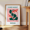 space Flower Market Blossom Art Poster vibrant green orange hues charm color room stunning wall ideal gift sizes Letter Medium Large way A0
