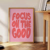 space motivational poster positivity vibrant orange red hues wall art perfect room thoughtful gift occasion various sizes A4 cm A0