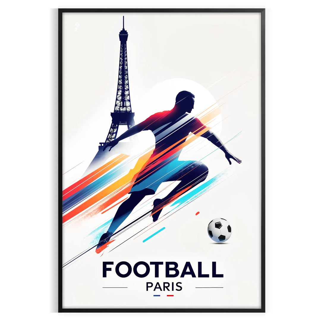 spirit 2024 Paris Olympics stunning football poster vibrant wall art perfect gift sports enthusiasts various sizes A4 cm A0 collection