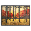 space stunning forest field poster vibrant green warm orange hues wall art thoughtful gift artwork nature serenity indoors sizes A4 A0 room occasion