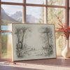 space nature splendor forest field poster rich orange gray hues wall art tranquility elegance unique gift stunning addition home decor artwork today