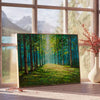 space stunning Forest Field poster vibrant shades green blue gift elegant wall art captivating print touch nature room various sizes A4 cm A0