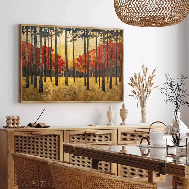 Forest Field Print Travel Poster High Quality Frame Premium Print Home Decor Color