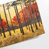 space stunning forest field poster vibrant green warm orange hues wall art thoughtful gift artwork nature serenity indoors sizes A4 A0 room occasion