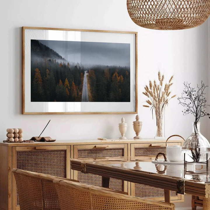 Forest Photo Travel Poster High Quality Frame Premium Print Home Decor Color