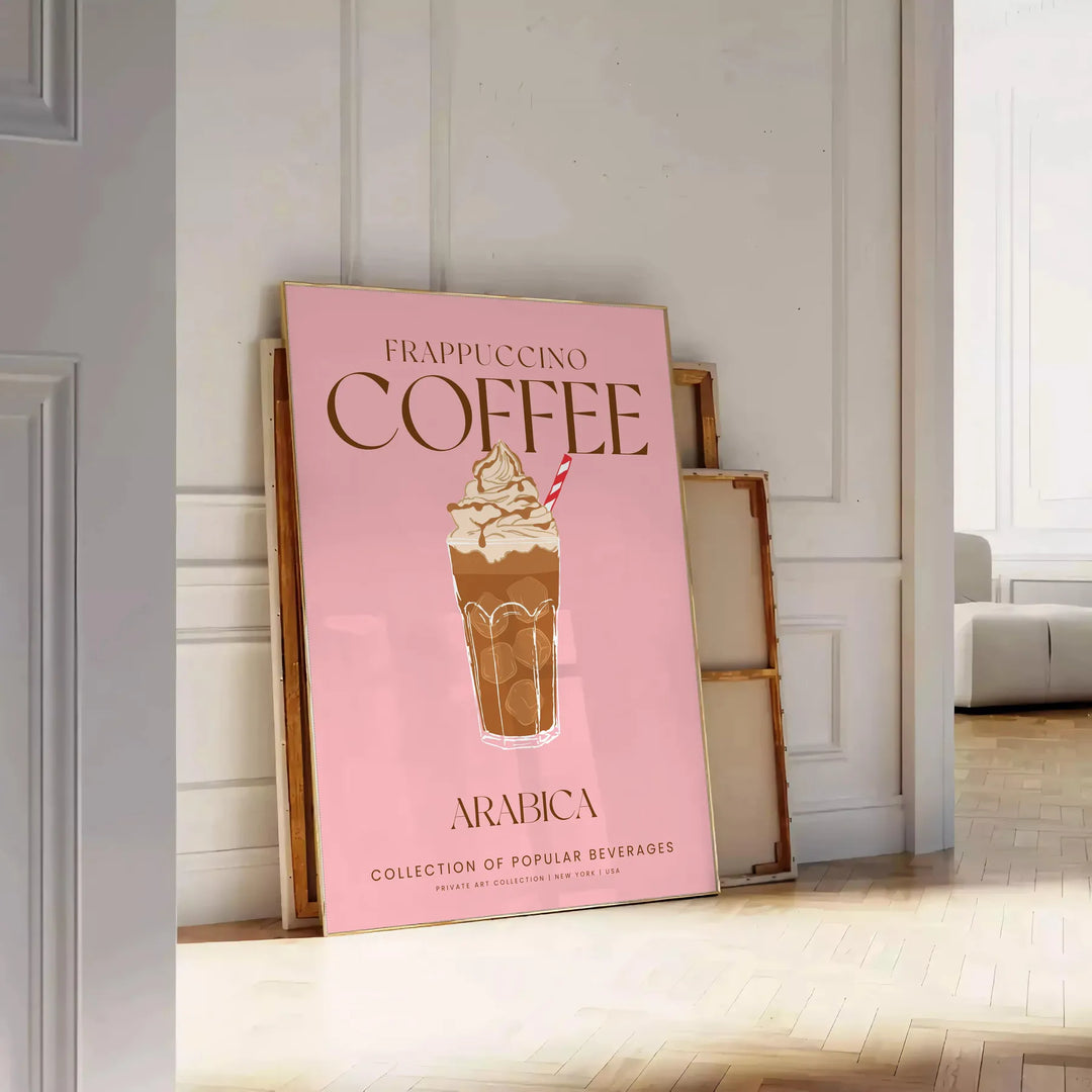 Frappuccino Coffee Cocktail Print Travel Poster High Quality Frame Premium Print Home Decor Color