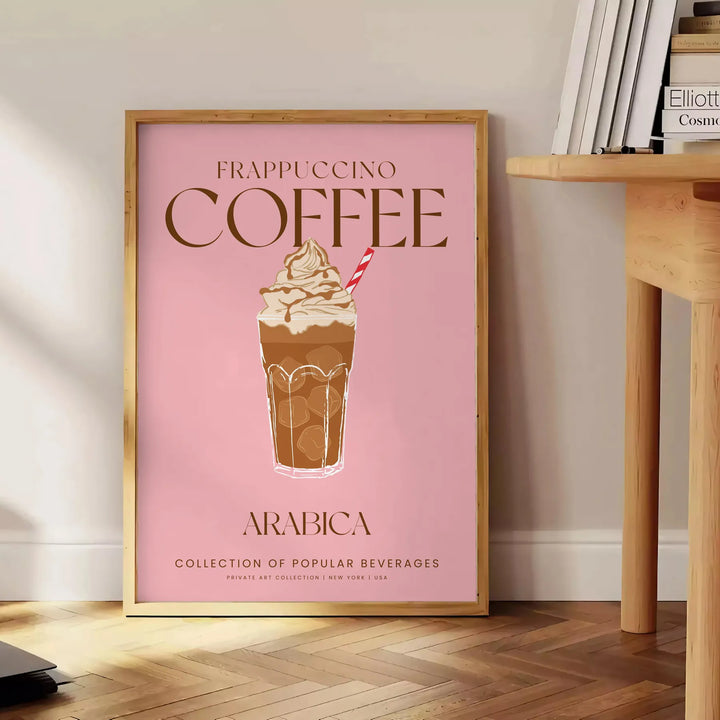 Frappuccino Coffee Cocktail Print Travel Poster High Quality Frame Premium Print Home Decor Color