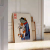 enchanting fusion frog cat motifs Matsumoto Hoji Japanese poster rich black brown hues perfect artwork wall art collection unique gift unframed versions