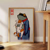 enchanting fusion frog cat motifs Matsumoto Hoji Japanese poster rich black brown hues perfect artwork wall art collection unique gift unframed versions