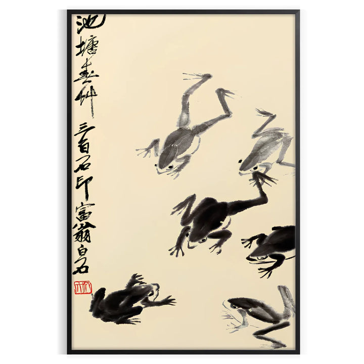 Frogs Matsumoto Hoji Japan Poster Travel Poster High Quality Frame Premium Print Home Decor Color