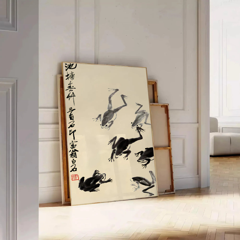 Frogs Matsumoto Hoji Japan Poster Travel Poster High Quality Frame Premium Print Home Decor Color