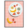 space Fruit Kitchen Art Poster vibrant orange subtle gray eye wall fresh touch dining area unique gift personal decor accent unframed options today
