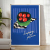 stunning Fruit 7 Art poster captivating blend green black hues space unique wall perfect gift own decor various print dimensions A4 cm A0