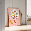 space Fruit Kitchen Art Poster vibrant orange subtle gray eye wall fresh touch dining area unique gift personal decor accent unframed options today