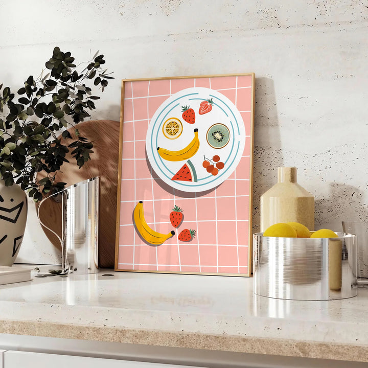 Fruit Kitchen Art 1 Travel Poster High Quality Frame Premium Print Home Decor Color